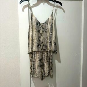 Lavender Brown Snakeprint Romper